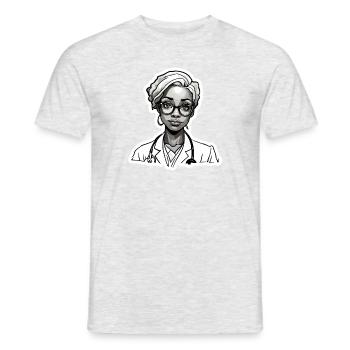 Doctor / medical professional / doctor / profession / specialist - Men's T-Shirt - heather grey - Front - AI Model Male 178 dark (178cm)