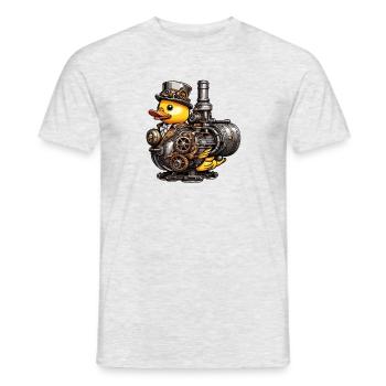 Gummiente / Badeente / Wasser / Badewanne - Männer T-Shirt - Grau meliert - Vorne - AI Model Male 178 dark (178cm)
