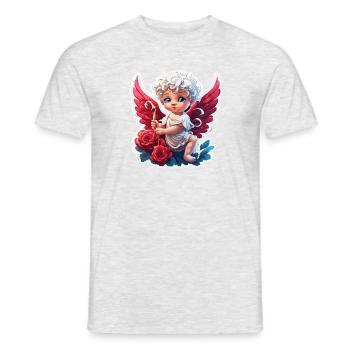 Cupid / Love / Arrow / Heart / Valentine's Day - Men's T-Shirt - heather grey - Front - AI Model Male 178 dark (178cm)