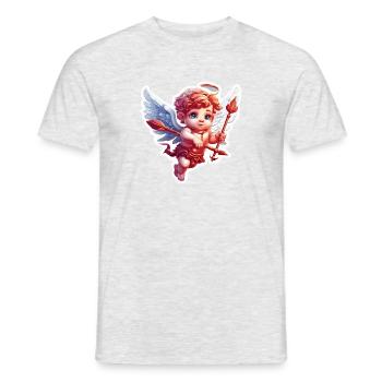 Cupid / Love / Arrow / Heart / Valentine's Day - Men's T-Shirt - heather grey - Front - AI Model Male 178 dark (178cm)