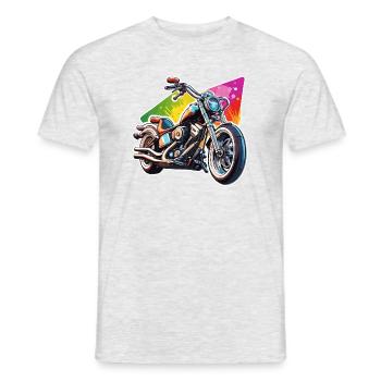 Motard / Motard / Motard / Deux-roues / Cross - T-shirt homme - gris chiné - Devant - AI Model Male 178 dark (178cm)