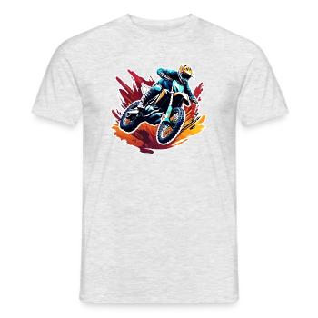 Motard / Motard / Motard / Deux-roues / Cross - T-shirt homme - gris chiné - Devant - AI Model Male 178 dark (178cm)