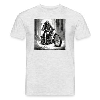 Biker / Motorrad Fahrer / Biker / Zweirad / Cross - Männer T-Shirt - Grau meliert - Vorne - AI Model Male 178 dark (178cm)