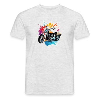Motard / Motard / Motard / Deux-roues / Cross - T-shirt homme - gris chiné - Devant - AI Model Male 178 dark (178cm)