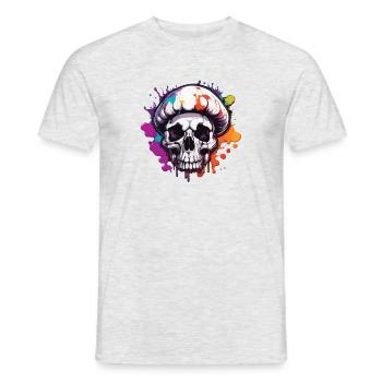 Mushroom / Mushroom / Meadow / Forest / Goa / Psy - Men's T-Shirt - heather grey - Front - AI Model Male 178 dark (178cm)