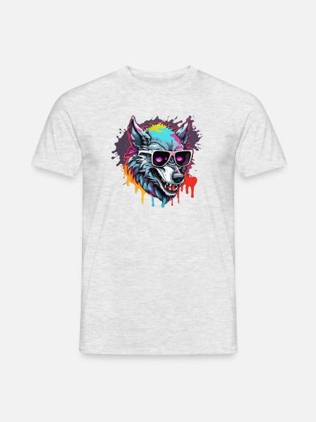 Werwolf / Vollmond / Wesen / Verwandlung / Fluch - Männer T-Shirt - Grau meliert