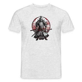Samurai / Japanisch / Harakiri / Katana / Mann - Männer T-Shirt - Grau meliert - Vorne - AI Model Male 178 dark (178cm)