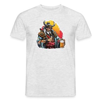 Samurai / Japanisch / Harakiri / Katana / Mann - Männer T-Shirt - Grau meliert - Vorne - AI Model Male 178 dark (178cm)