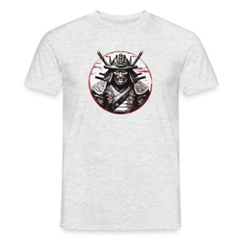 Samurai / Japanisch / Harakiri / Katana / Mann - Männer T-Shirt - Grau meliert - Vorne - AI Model Male 178 dark (178cm)