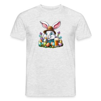 Easter Bunny / Easter / Eggs / Holidays / Easter - Men's T-Shirt - heather grey - Front - AI Model Male 178 dark (178cm)
