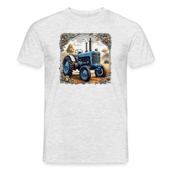 Traktor / Landwirtschaft / Bauer / Feldarbeit - Männer T-Shirt - Grau meliert - Vorne - AI Model Male 178 dark (178cm)