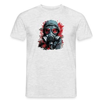 Apocalypse / Weltuntergang / Zerstörung / Anarchie - Männer T-Shirt - Grau meliert - Vorne - AI Model Male 178 dark (178cm)