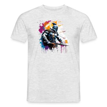 Spartan / Warrior / Fighter / Ancient / Sparta - Men's T-Shirt - heather grey - Front - AI Model Male 178 dark (178cm)