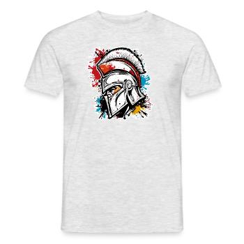 Spartan / Warrior / Fighter / Ancient / Sparta - Men's T-Shirt - heather grey - Front - AI Model Male 178 dark (178cm)