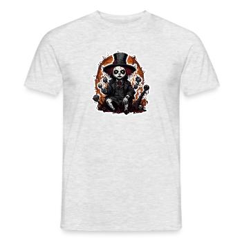 Poupée d’horreur / Halloween / Effrayant / Sombre - T-shirt homme - gris chiné - Devant - AI Model Male 178 dark (178cm)