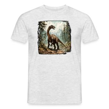 Dinosaurier / Tier / Urzeit / Reptil / Jungs - Männer T-Shirt - Grau meliert - Vorne - AI Model Male 178 dark (178cm)
