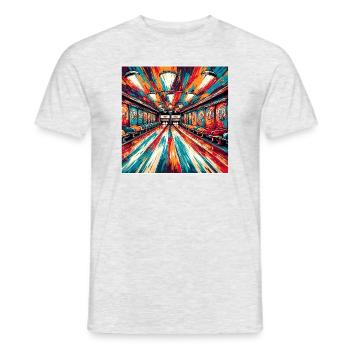 Bowling / Quilles / Bowling / Pin / Strike - T-shirt homme - gris chiné - Devant - AI Model Male 178 dark (178cm)