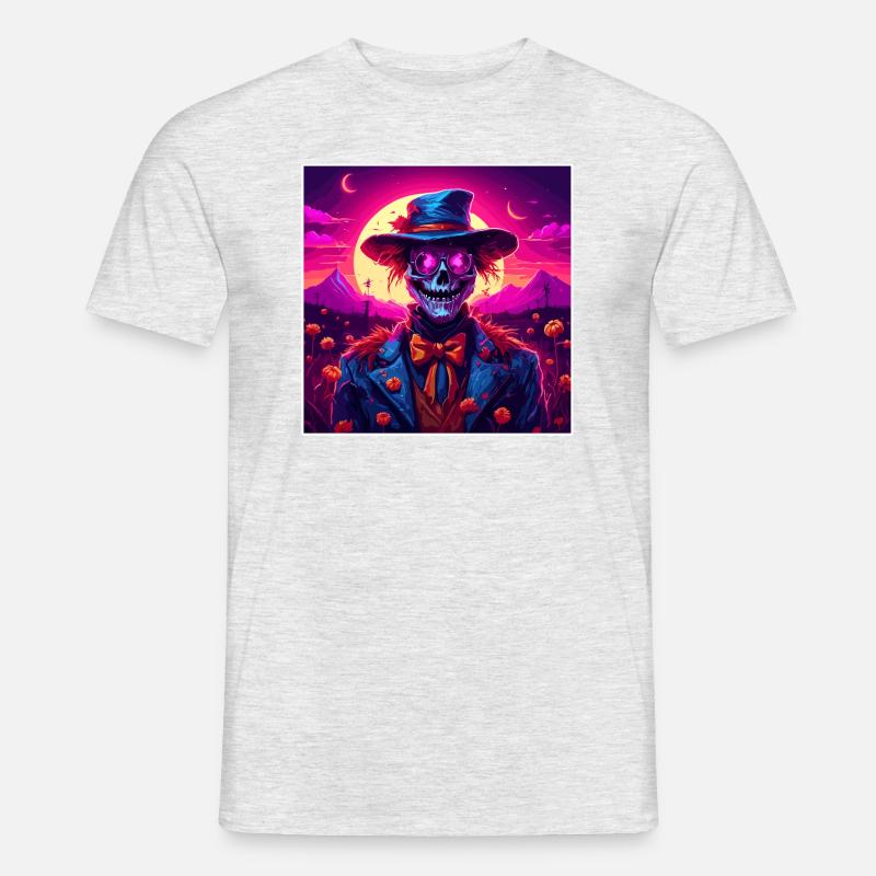 Vogelscheuche / Erntehelfer / Maisfeld / Feld - Männer T-Shirt - Grau meliert