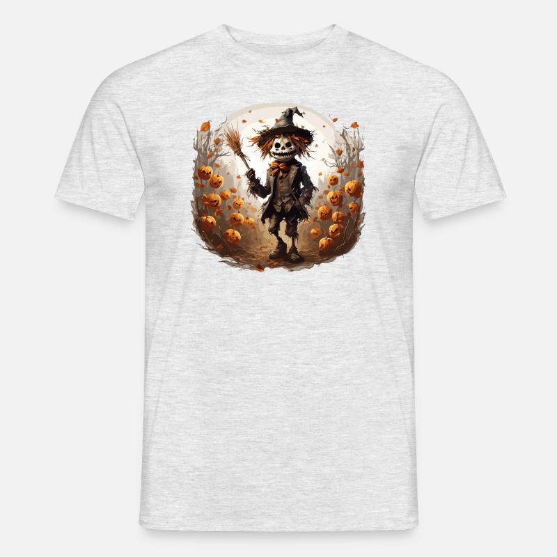 Vogelscheuche / Erntehelfer / Maisfeld / Feld - Männer T-Shirt - Grau meliert