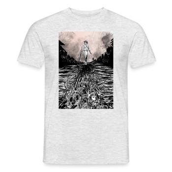 Silent Forrest - Männer T-Shirt - Grau meliert - Vorne - AI Model Male 178 dark (178cm)