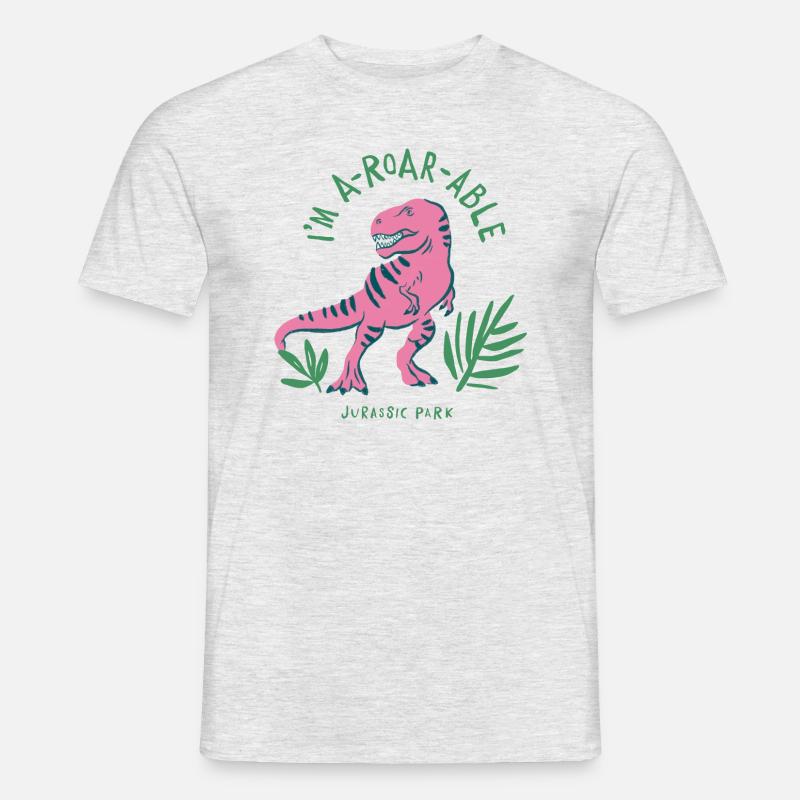 Jurassic Park T-Rex Sono A-ROAR-ABLE - T-shirt uomo - grigio melange