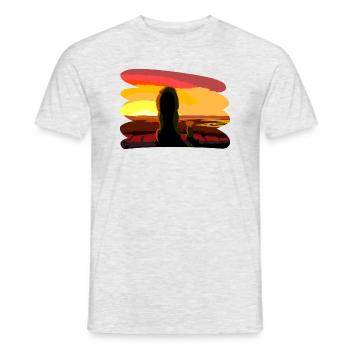 Dawn on the Pride Rock - Men's T-Shirt - heather grey - Front - AI Model Male 178 dark (178cm)