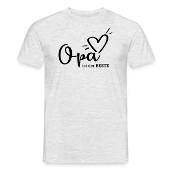 OPA ist der Beste - Männer T-Shirt - Grau meliert - Vorne - AI Model Male 178 dark (178cm)
