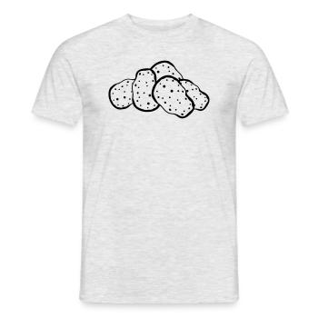 haufen viele design kartoffel essen lecker koch ku - Männer T-Shirt - Grau meliert - Vorne - AI Model Male 178 dark (178cm)
