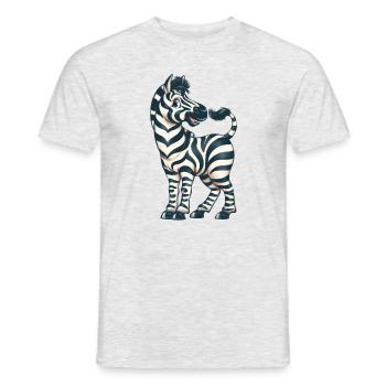 My Little Zebra Print, Zebra Lover Gift - Men's T-Shirt - heather grey - Front - AI Model Male 178 dark (178cm)