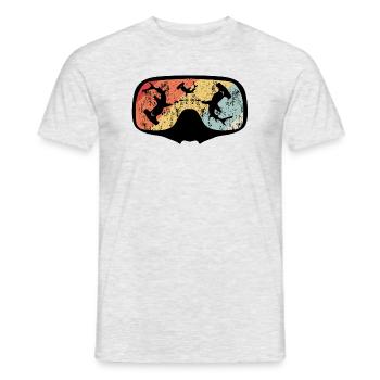 Requins marteau plongeur vintage - T-shirt homme - gris chiné - Devant - AI Model Male 178 dark (178cm)