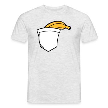 banane fruit drôle manger en bonne santé faim délicieux - T-shirt homme - gris chiné - Devant - AI Model Male 178 dark (178cm)