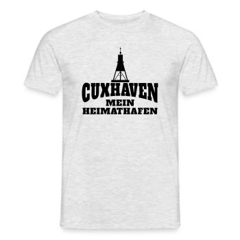 Cuxhaven mein Heimathafen - Männer T-Shirt - Grau meliert - Vorne - AI Model Male 178 dark (178cm)