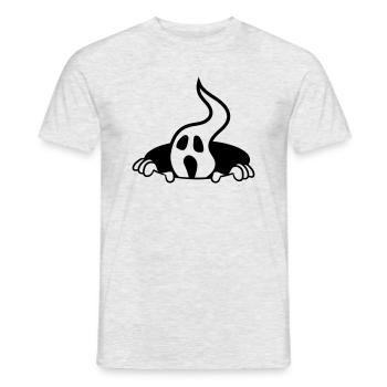 trou au sol fantôme hanté horreur monstre halloween g - T-shirt homme - gris chiné - Devant - AI Model Male 178 dark (178cm)