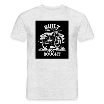 Gebaut nicht gekauft Motorrad - Männer T-Shirt - Grau meliert - Vorne - AI Model Male 178 dark (178cm)