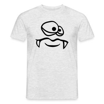face head monster funny boese dangerous clip - Men's T-Shirt - heather grey - Front - AI Model Male 178 dark (178cm)