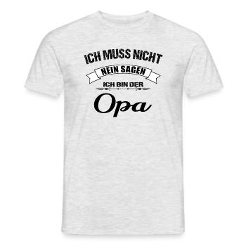 Opa - Männer T-Shirt - Grau meliert - Vorne - AI Model Male 178 dark (178cm)