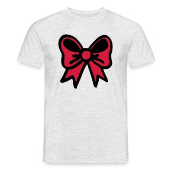 Noeud rouge / noeud rouge - noeud papillon - célébration - T-shirt homme - gris chiné - Devant - AI Model Male 178 dark (178cm)