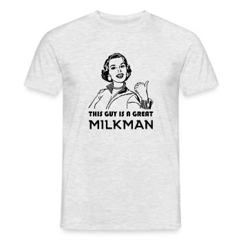 Laitier. Great Milkman. Motivation - T-shirt homme - gris chiné - Devant - AI Model Male 178 dark (178cm)