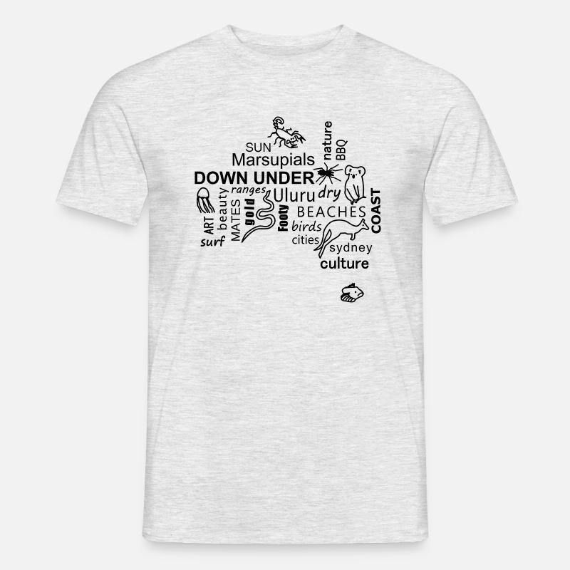 australia word cloud - Männer T-Shirt - Grau meliert
