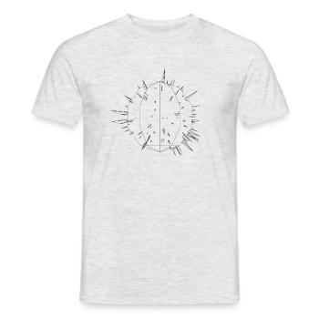 Gemometry Design Graphic Gift Ball - Men's T-Shirt - heather grey - Front - AI Model Male 178 dark (178cm)