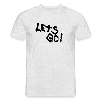 LETS GO! - Männer T-Shirt - Grau meliert - Vorne - AI Model Male 178 dark (178cm)