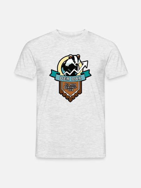 DAX - Lieblingstier - Männer T-Shirt - Grau meliert