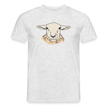 Sheep head - Men's T-Shirt - heather grey - Front - AI Model Male 178 dark (178cm)
