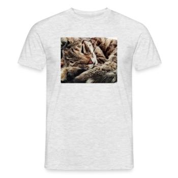 Cozy - Männer T-Shirt - Grau meliert - Vorne - AI Model Male 178 dark (178cm)