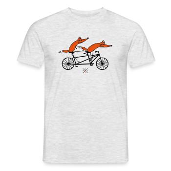 Clever tandem driver - Men's T-Shirt - heather grey - Front - AI Model Male 178 dark (178cm)