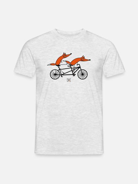 Clever tandem driver - Men's T-Shirt - heather grey