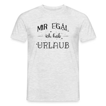 Mir ergal Urlaub Ferien relaxen Auszeit - Männer T-Shirt - Grau meliert - Vorne - AI Model Male 178 dark (178cm)