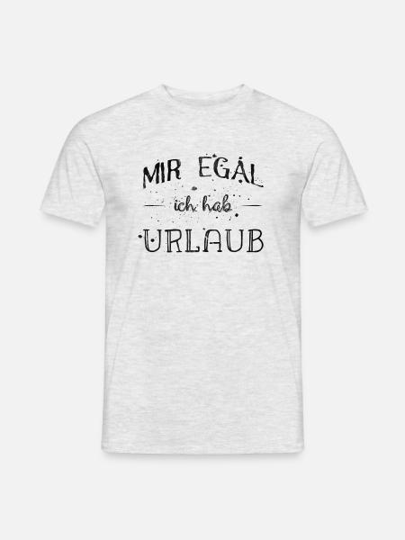 Mir ergal Urlaub Ferien relaxen Auszeit - Männer T-Shirt - Grau meliert