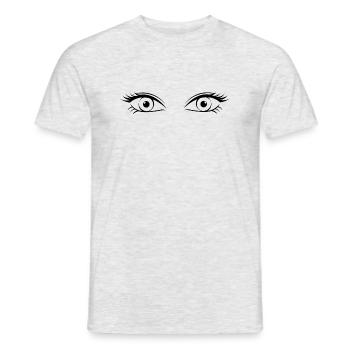 Augen - Männer T-Shirt - Grau meliert - Vorne - AI Model Male 178 dark (178cm)