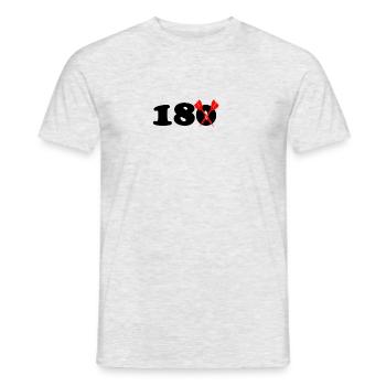 180 darts - Men's T-Shirt - heather grey - Front - AI Model Male 178 dark (178cm)